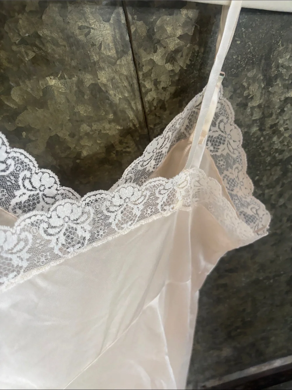 🎀Vintage 🎀 Nightie Slip Dress Lace Trim Size 40 - Picture 6 of 7